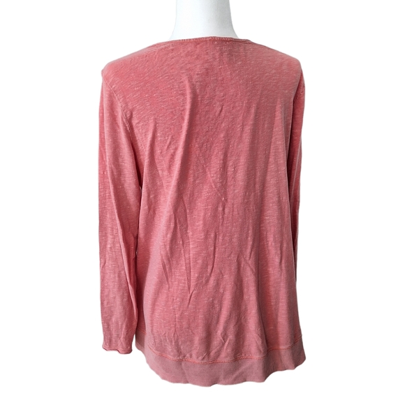 Sundance Friends Always Tunic Pink Embroidered Cotton Floral Raw Edge szM - Picture 7 of 11